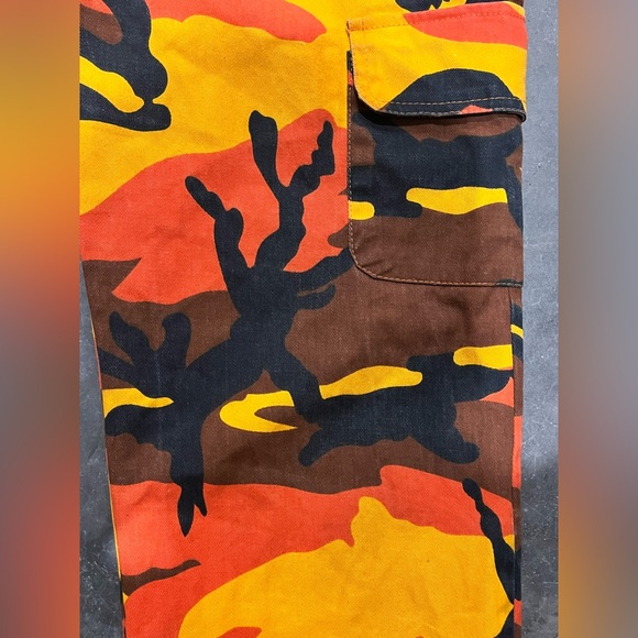 Orange army camo pants women’s medium - Picture 2 of 8